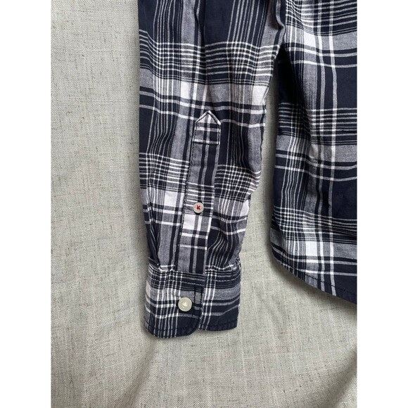 Wrangler’s Long Sleeve Button Down Shirt Black & White Plaid Men’s Size S - Picture 3 of 6